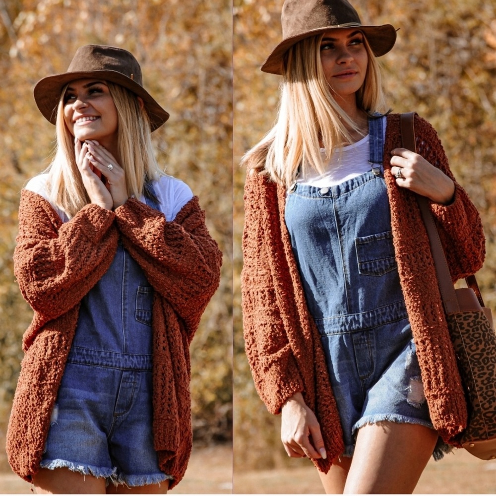 SOLD OUT 93884 Open Knit Cardigan - Picture 2 of 6